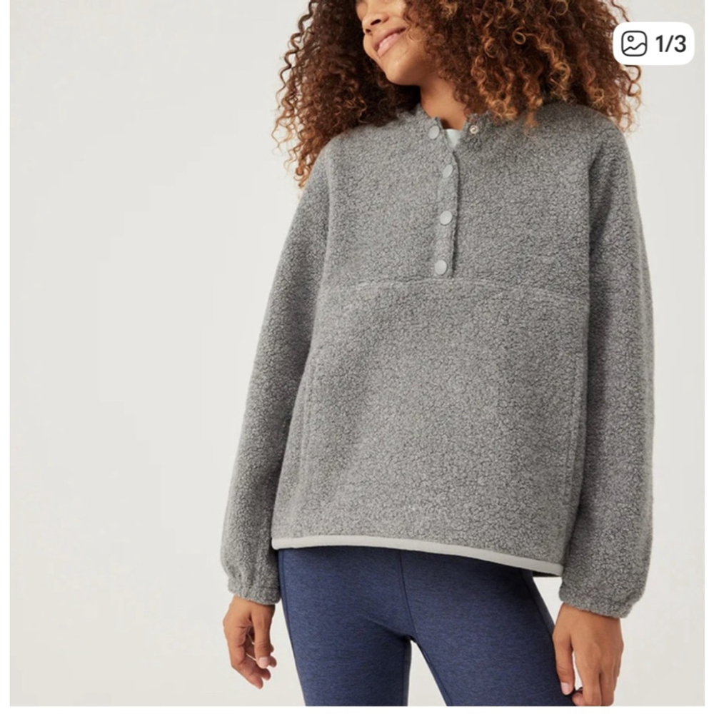 Women's Outdoor Voices Gray wool blend Fleece Hoodie S